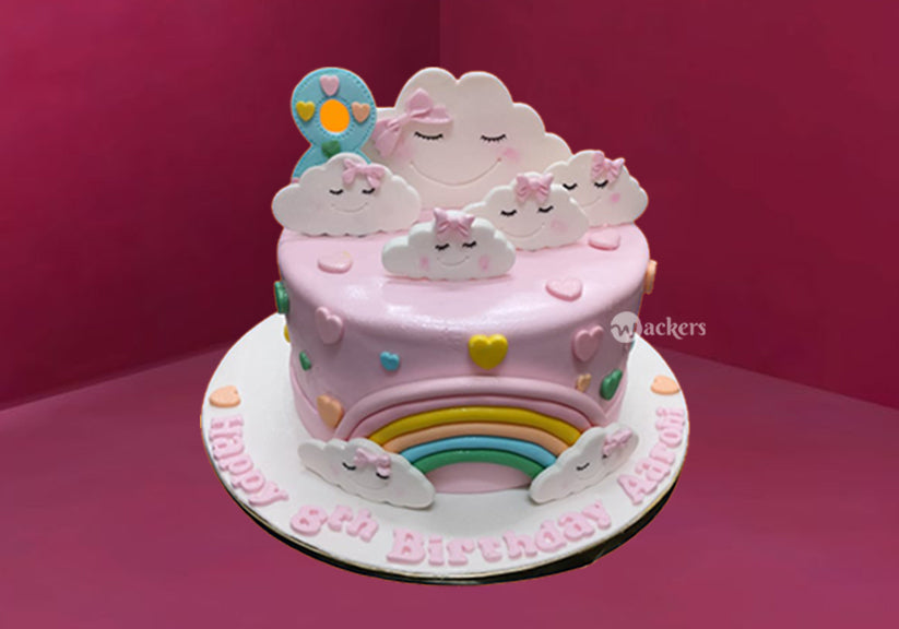 Cute Pinkish Rainbow Cake