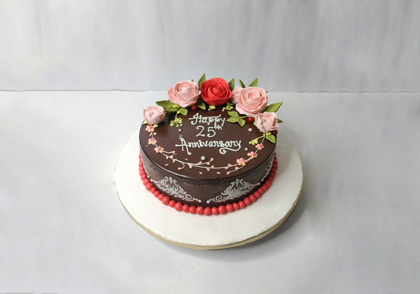 Choco Rose Anniversary Cake