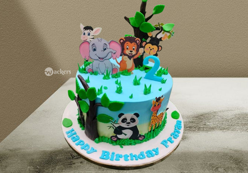 Jungle Paradise Theme Cake