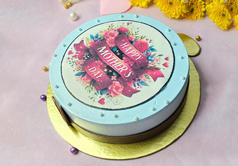 Mother's Day Blue Butterscotch Cake