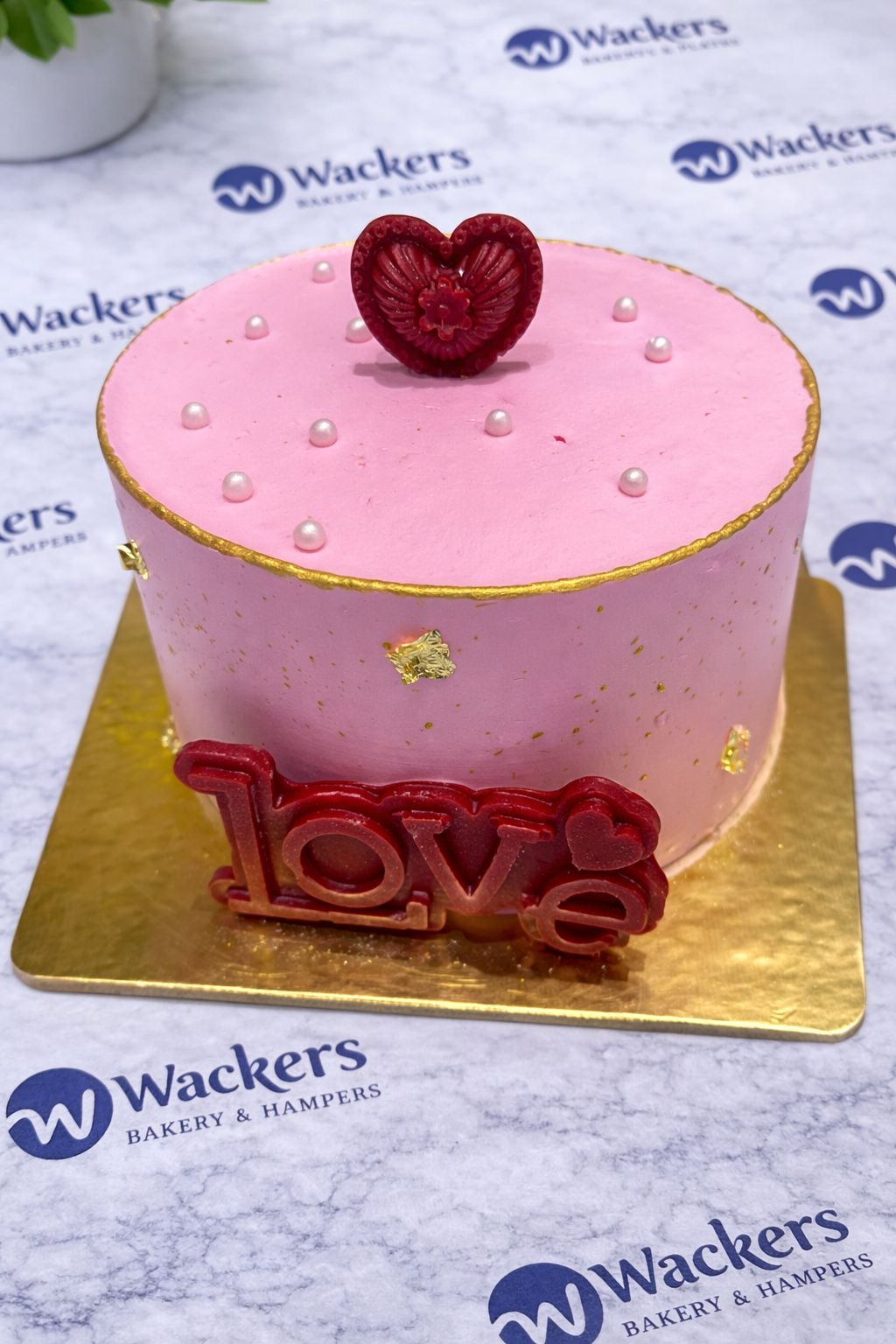 The "Golden Love" Blush cake