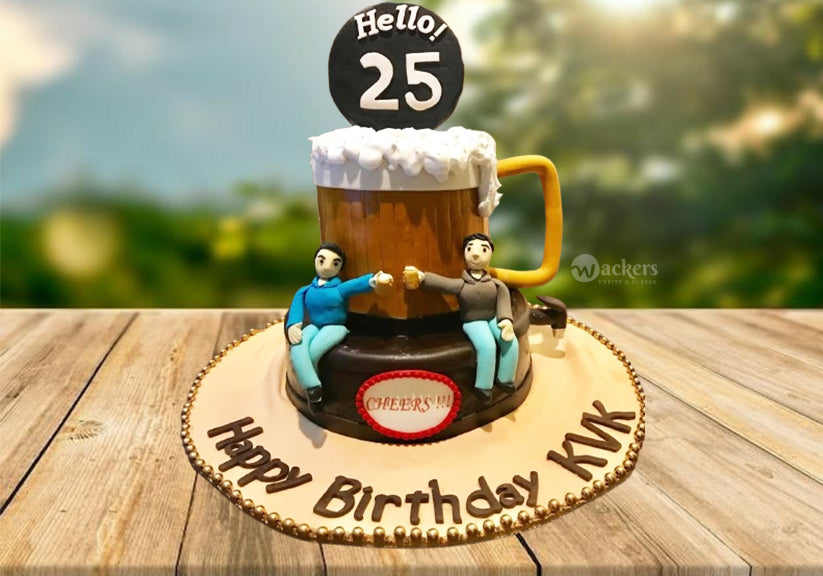 Celebrate drink glass cake