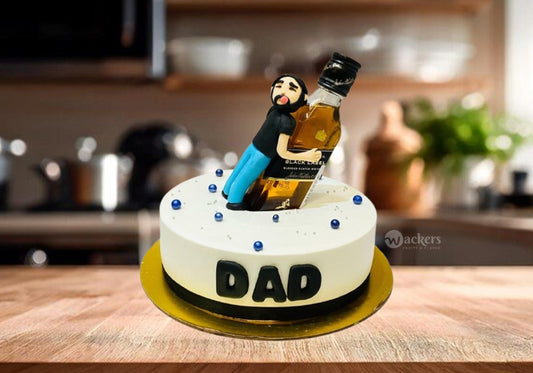 Black label  gold cake