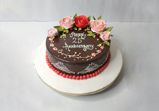 Choco Rose Anniversary Cake