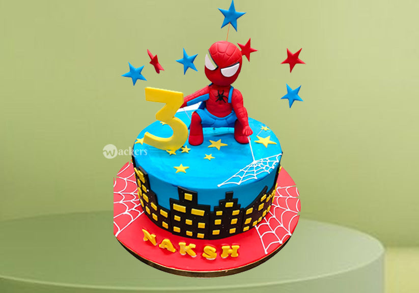Little Spiderman Theme Cake