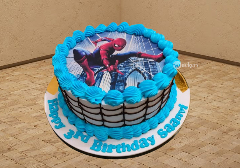 Spiderman Photo Cake