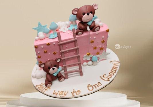 Half Way to 1 Milestone Cake