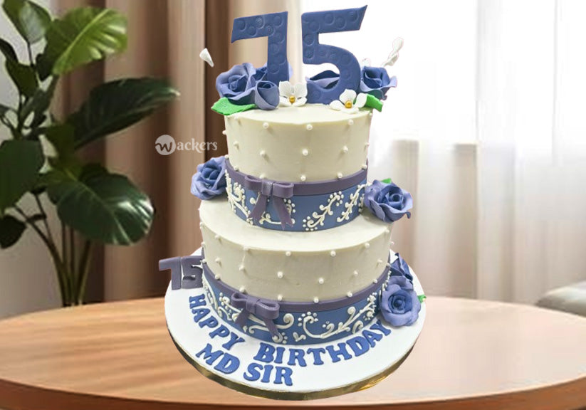 Regal Floral 2 Tier Cake