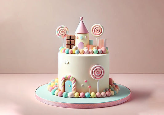 Candy Castle Fondant Cake