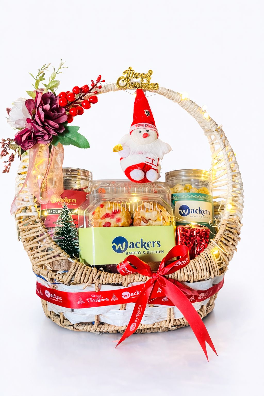 Christmas jute basket