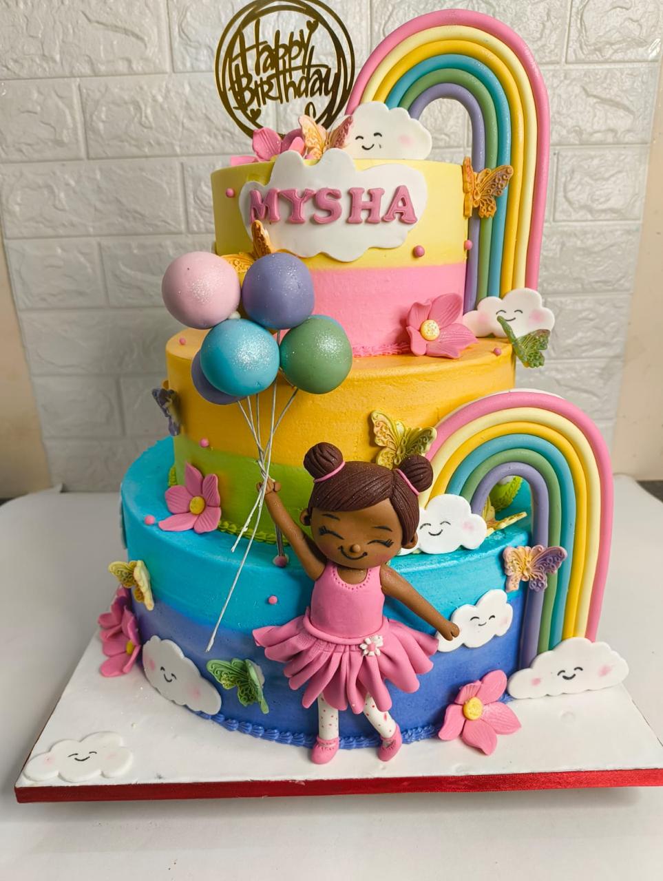 Rastel rainbow-themed celebration cake