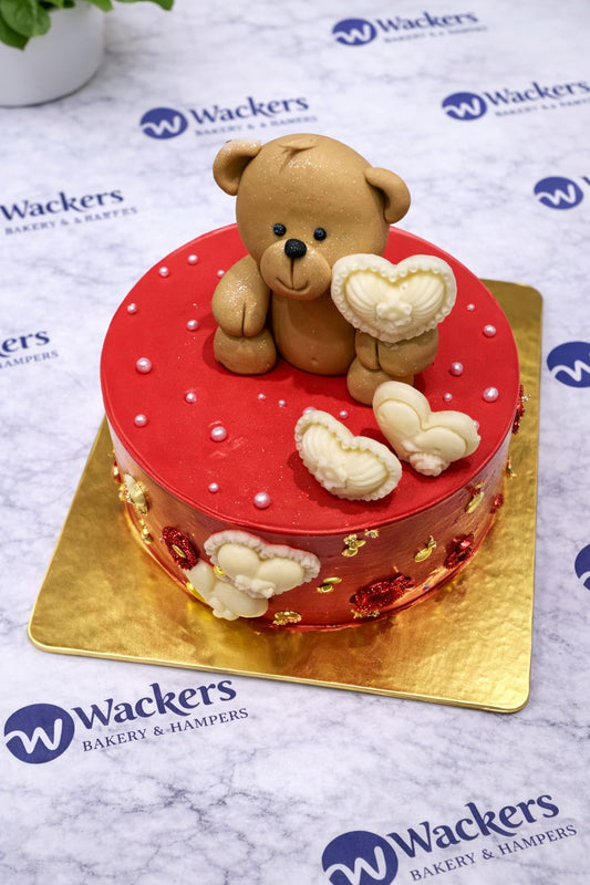 The Golden Glimmer Teddy Cake