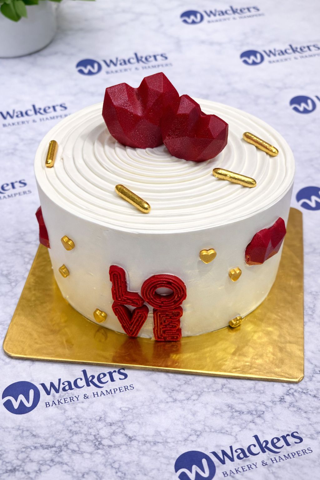 The Golden Twist Love Cake