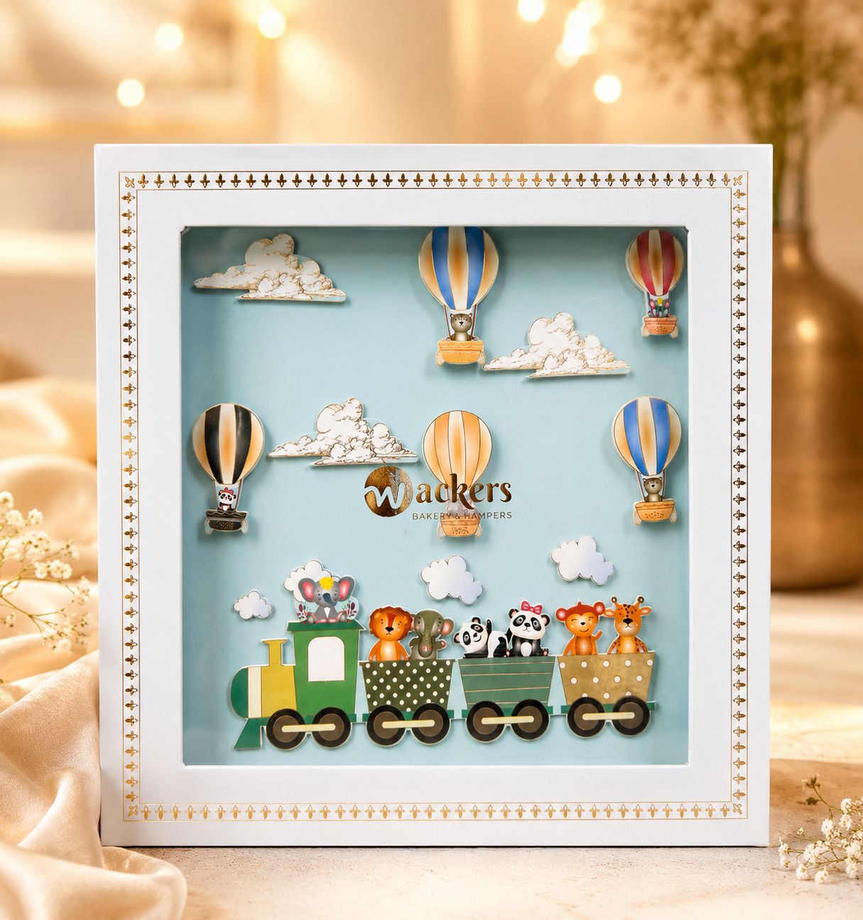Kids Luxury Gift Box - Hot Air Balloon & Animal Train Theme