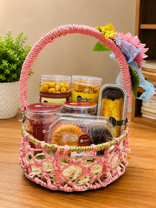 The Pink Petal Gourmet Celebration Basket