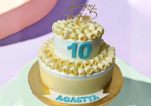 White chocolate cake 2 teir