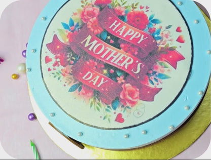 Mother's Day Blue Butterscotch Cake